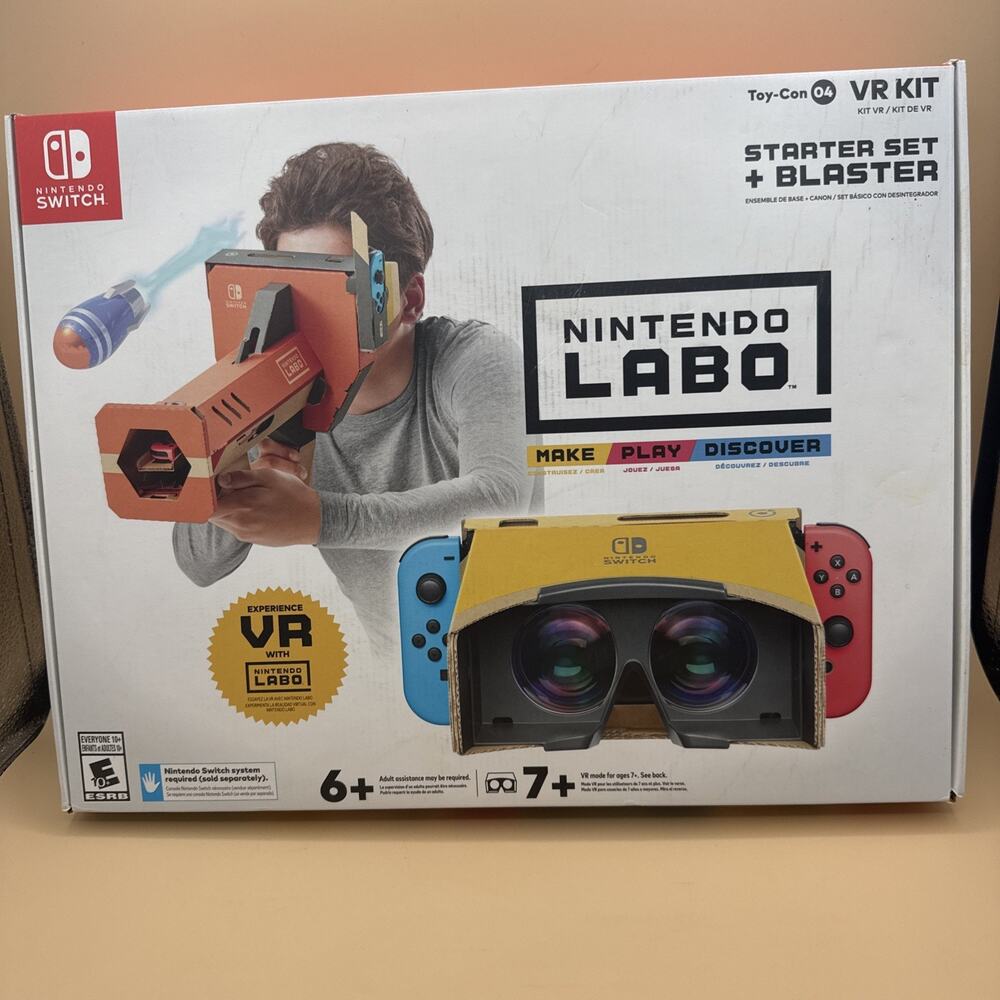Nintendo Labo Toy-Con 04 VR Kit Starter Set Blaster Switch New Open Box